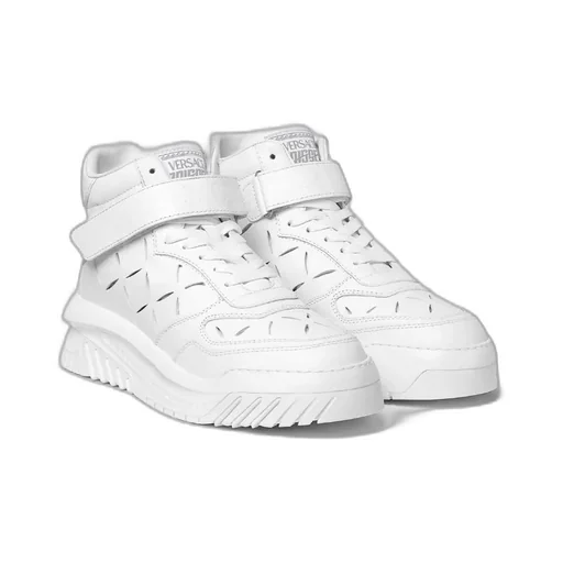 Versace Cut-Out High-Top Sneakers