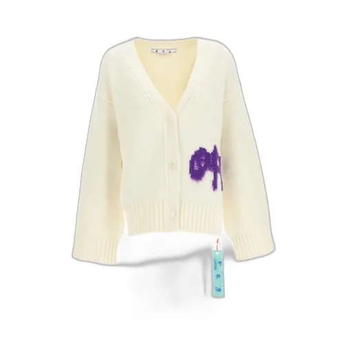 Logo-Intarsia Knit Cardigan