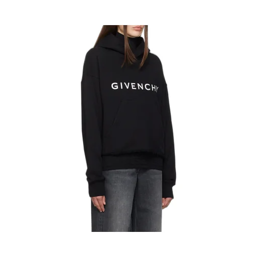 Givenchy Logo Printed Cropped Hoodie