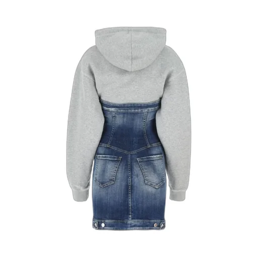 Dsquared2 Panelled Drawstring Hoodie Dress