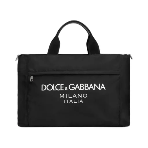 Dolce & Gabbana Logo Printed Zipped Travel Bag