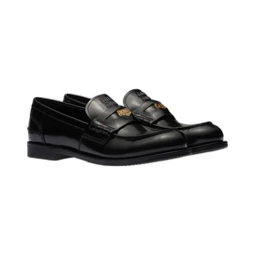 Miu Miu Round Toe Penny Loafers