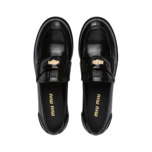 Miu Miu Round Toe Penny Loafers
