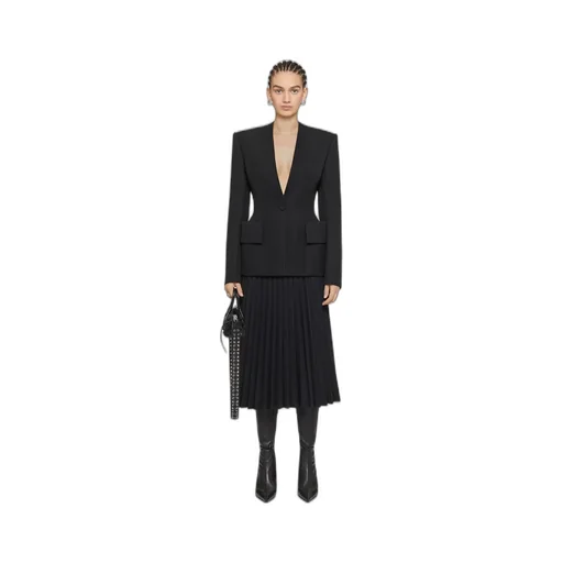 Givenchy 4G Plaque Pleated Midi Skirt