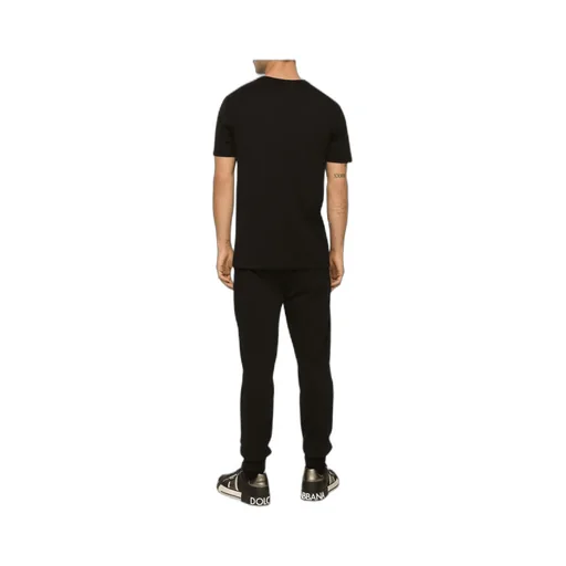 Dolce & Gabbana Logo Patch V-Neck T-Shirt