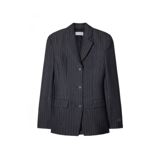Off-White Single-Breasted Long-Sleeved Blazer