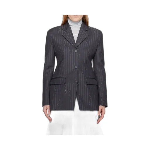 Off-White Single-Breasted Long-Sleeved Blazer