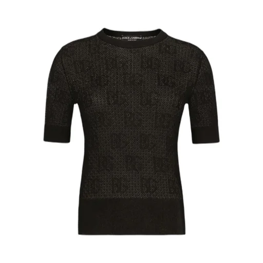 Dolce & Gabbana All-Over Dg Jacquard Short-Sleeved Top