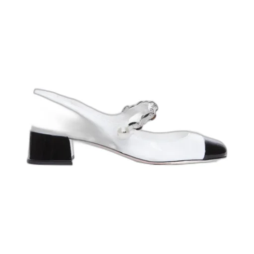 Two-Color Slack-Heeled Heels
