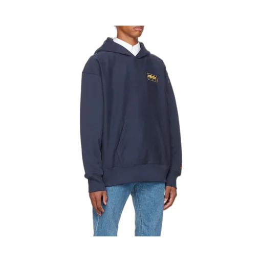 Kenzo Logo Printed Pouch Pocket Hoodie