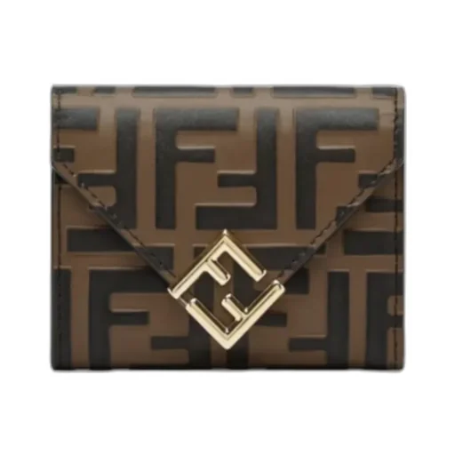 Fendi Ff Monogrammed Tri-Fold Wallet