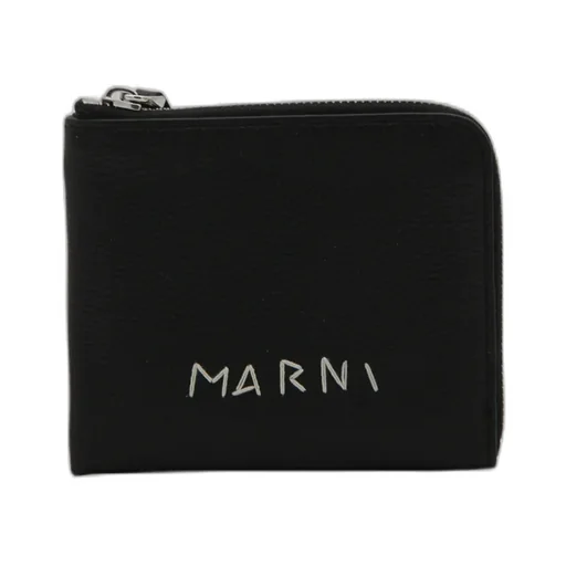 Marni Logo Embroidered Zipped Wallet