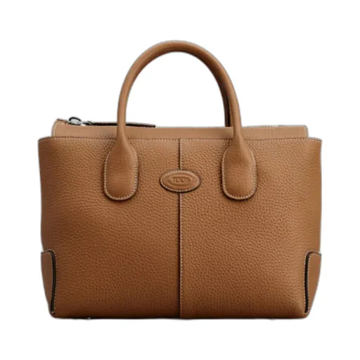Tod's Logo Embossed Zipped Small Tote Bag