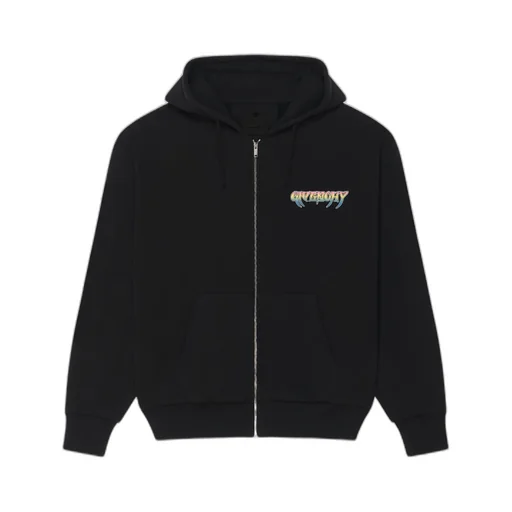 Givenchy Graphic Printed Zipped Hoodie