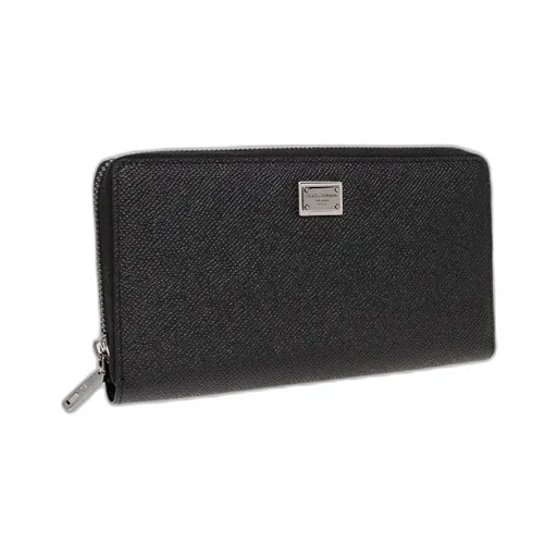 Dolce & Gabbana Branded Plate Zip-Around Wallet