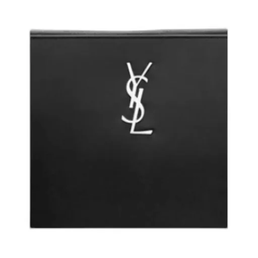 Saint Laurent Logo Plaque Zipped Clutch Bag