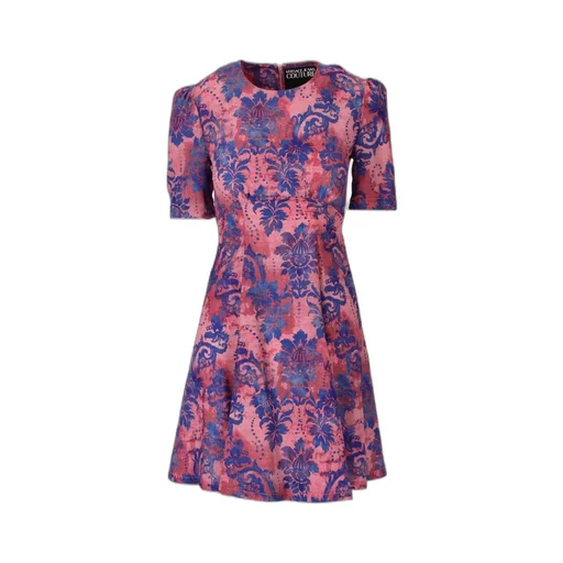 Versace Jeans Couture Floral Printed Crewneck Dress