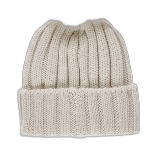 Woolrich Logo Patch Pompom Detailed Beanie