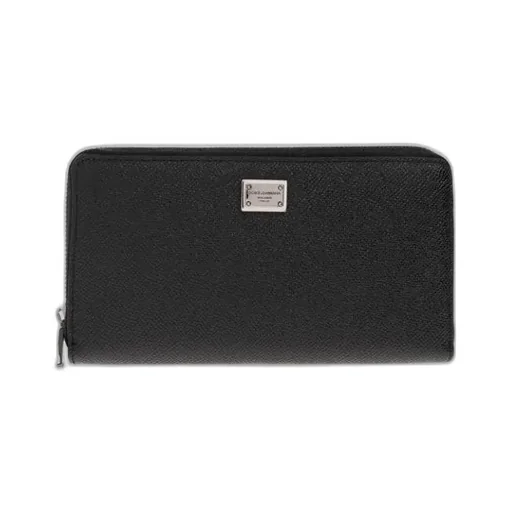 Dolce & Gabbana Branded Plate Zip-Around Wallet