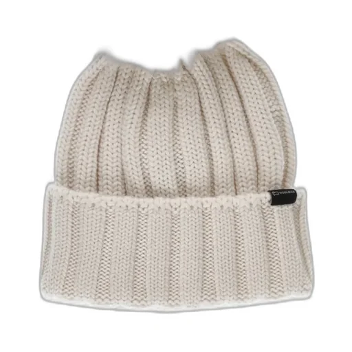 Woolrich Logo Patch Pompom Detailed Beanie