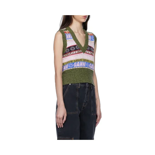 Graphic V-Neck Vest