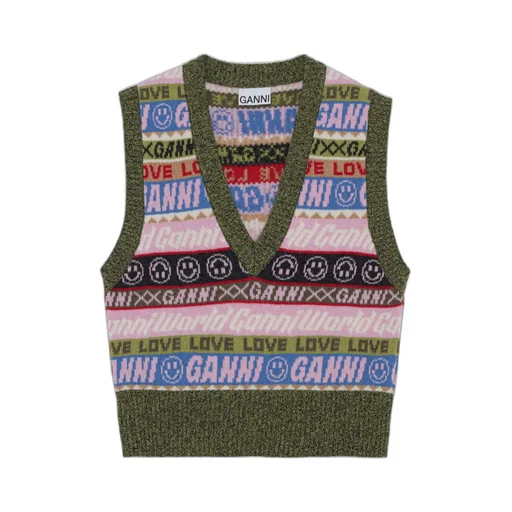 Graphic V-Neck Vest