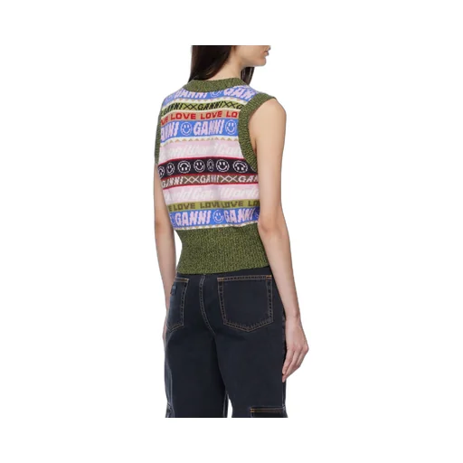 Graphic V-Neck Vest