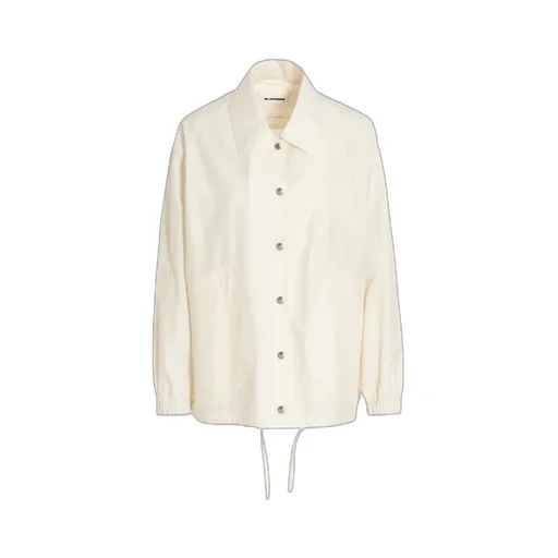 Jil Sander Logo-Printed Drawstring Shirt Jacket