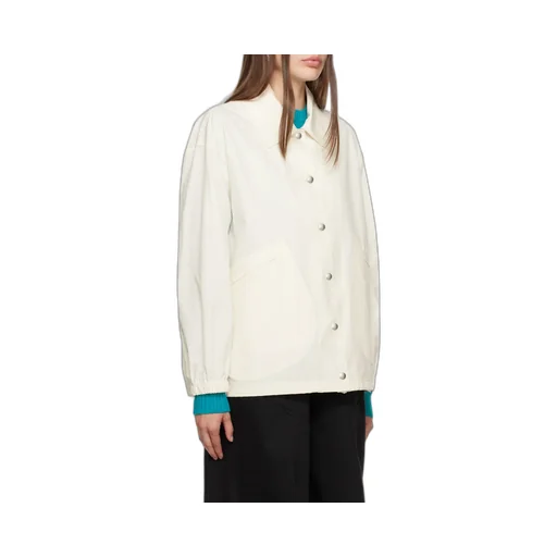 Jil Sander Logo-Printed Drawstring Shirt Jacket