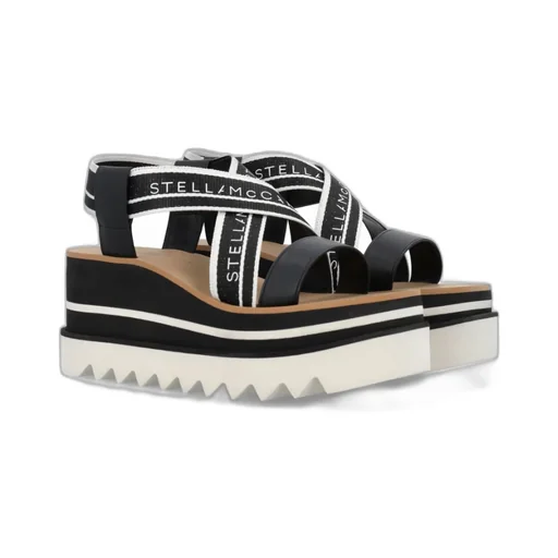 Stella Mccartney Sneak-Elyse Crossover Strap Platform Sandals