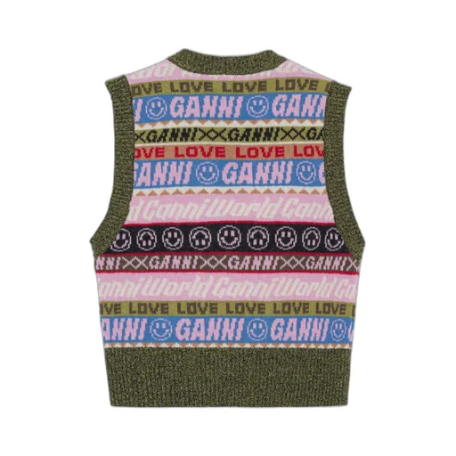 Graphic V-Neck Vest