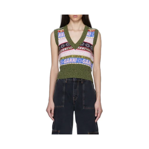 Graphic V-Neck Vest