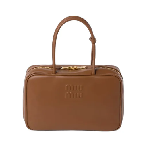 Miu Miu Beau Logo-Debossed Zipped Tote Bag