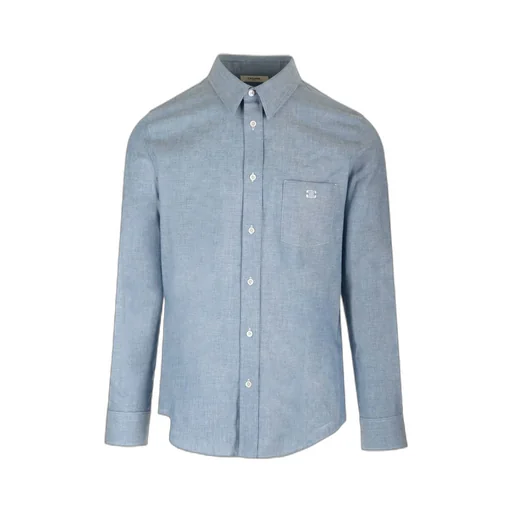 Loose Shirt In Light Chambray Cotton