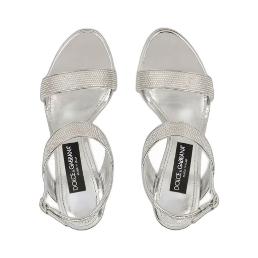 Dolce & Gabbana Metallic Effect Embellished Sandals