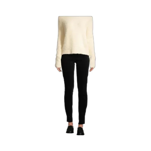 Velvet-Effect Skinny Trousers