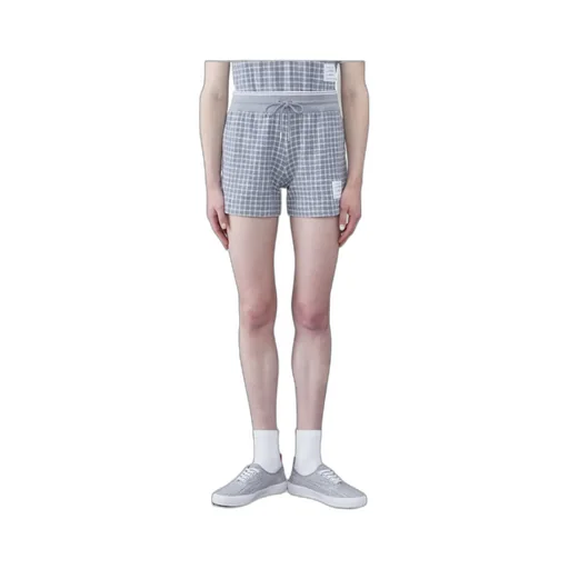 Thom Browne Checked Tweed Drawstring Shorts