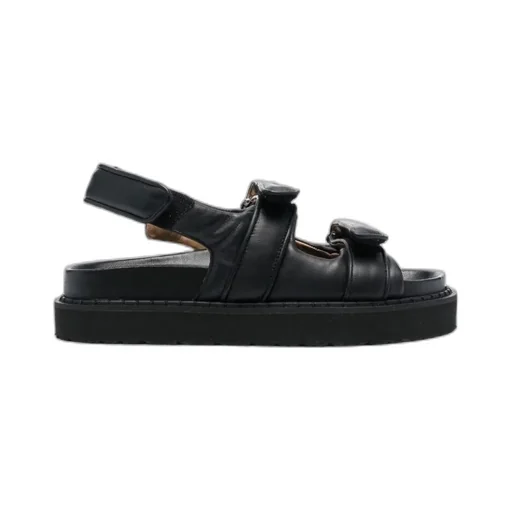 Isabel Marant Touch-Strap Logo Embossed Sandals