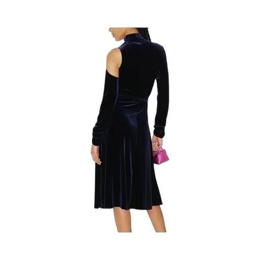 Cut-Out Velvet Wrap Dress