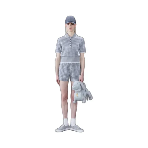 Thom Browne Checked Tweed Drawstring Shorts