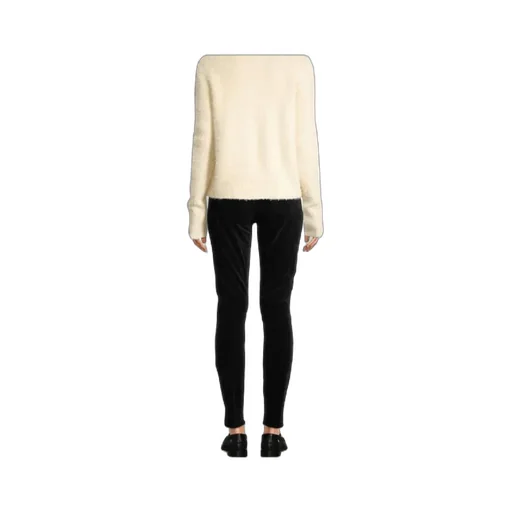 Velvet-Effect Skinny Trousers