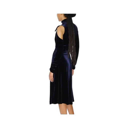 Cut-Out Velvet Wrap Dress