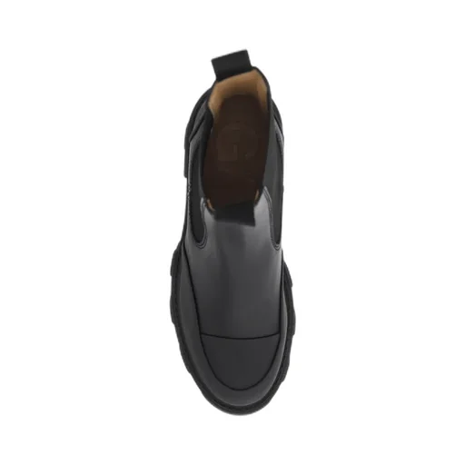 Cleated Low Chelsea Boots In Black