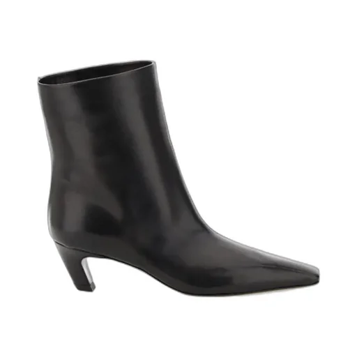 Khaite Arizona Square-Toe Ankle Boots