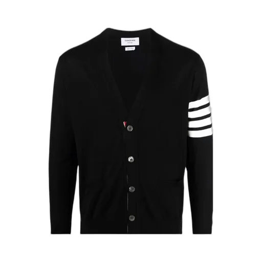 Thom Browne 4-Bar V-Neck Knitted Cardigan