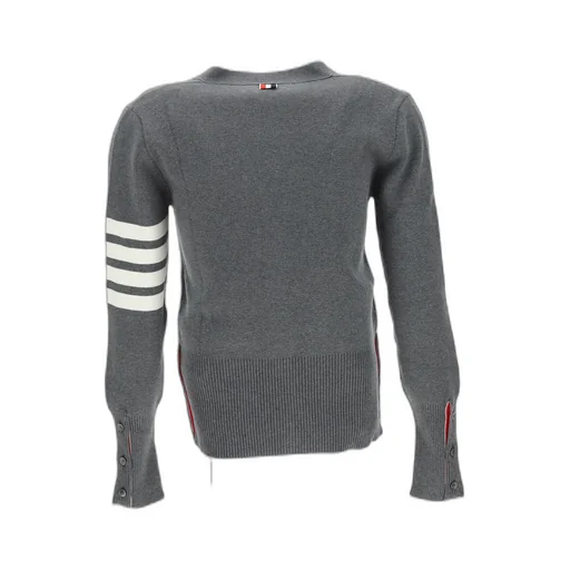 Thom Browne 4-Bar V-Neck Knit Cardigan