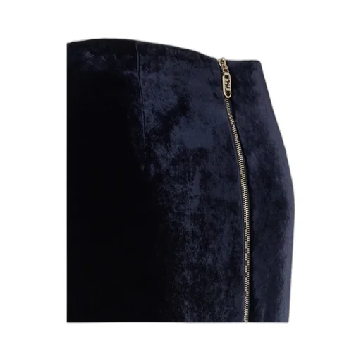 Fendi Zip-Detailed Velvet Skirt