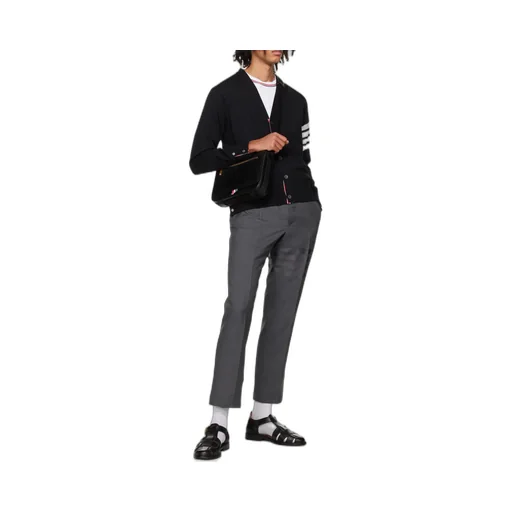 Thom Browne 4-Bar V-Neck Knitted Cardigan