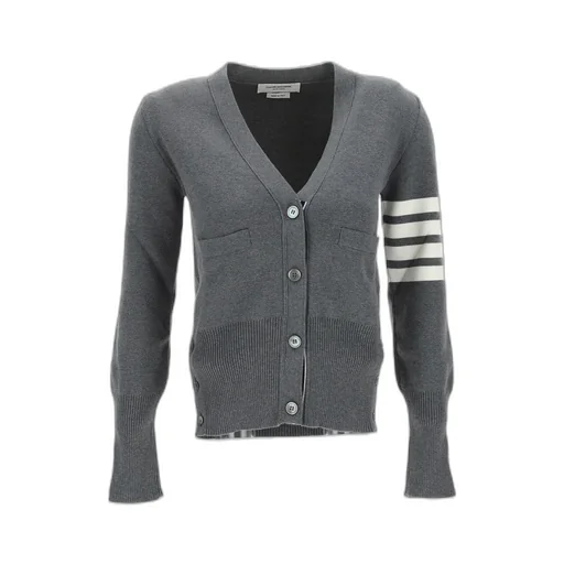 Thom Browne 4-Bar V-Neck Knit Cardigan