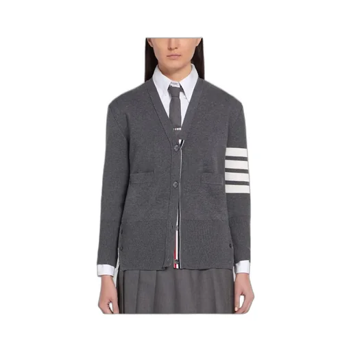 Thom Browne 4-Bar V-Neck Knit Cardigan
